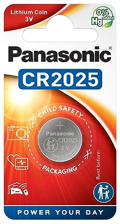 Panasonic Lithium Knopfzelle CR2025L/1BP Einwegbatterien