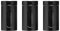 Premier Housewares Storage Canisters - Black, Set of 3, H19 x W10 x D10cm