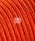 Cavo elettrico tondo rotondo rivestito in tessuto colorato Arancio Arancione 10 metri 2x0,75 per lampadari, lampade, abat jour, design. Made in Italy!