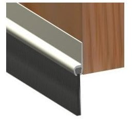 Stormguard Door Bottom Brush Draught excluder Sweep Seal - 838 White