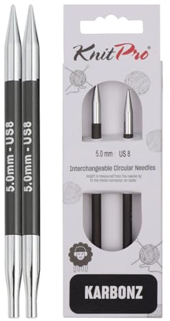 KnitPro Karbonz Interchangeable Circular Needles 5 (13cm) | 5.00 mm