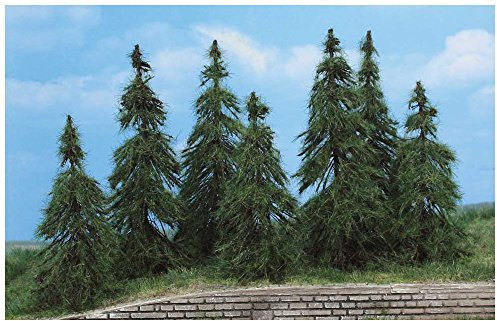 Heki 2169 Modelltannen, 7-teilig, Höhe 11 cm, Mehrfarbig