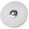 HUBER Surface-Mounted Bell Push Single Round Made of Real Metal - Door Bell Push - Front Doorbell Surface-Mounted Made of Brass - Bell Switch, Bell, Button, White