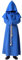 BLESSUME Robe Friar Medieval Renaissance Cowl Hooded Monk Costume, XL, Blue