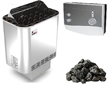 Stufa Sauna Nordex 4,5 kw con Il Controllo Esterno K1-Next per 220/240V o 400V e Pietre da Sauna