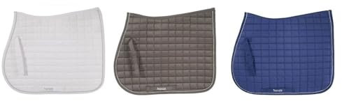 NETPROSHOP Basic Schabracke Vielseitigkeit mit Feinem Silbernen Paspelband Größe Full Farbe Grau, Groesse:Full, Farbe:Grau