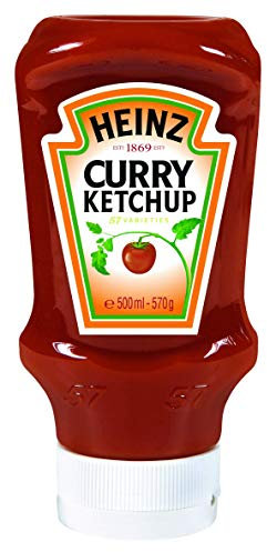 Heinz Curry Ketchup – Curryketchup in Kopfsteherflasche – 10 x 500 ml