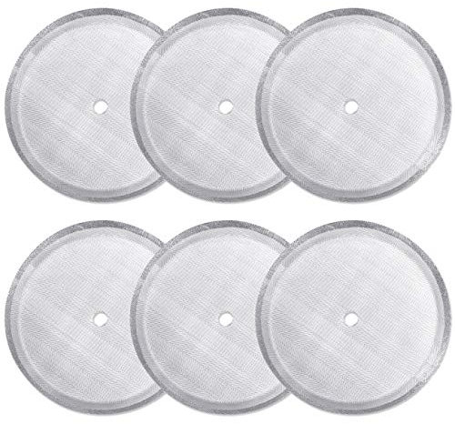 ACKLLR 6 Stück French Press -Filtersieb, wiederverwendbare Edelstahl-Mesh-Filter für universelle 1000 ml / 36 oz / 8 Tassen French Press Kaffeebereiter