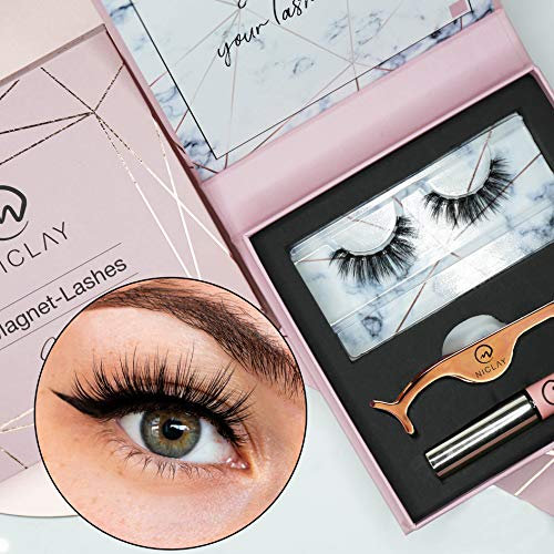 NICLAY MagneticLiner Lashes Set (Elite) – Magnetische Wimpern inkl. Eyeliner & Pinzette, Hochwertige Lashes für bis zu 25 Anwendungen, Lash Extenstions, Künstliche Wimpern – Magnetic Set inkl. 1 Paar