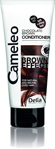 Cameleo - Brown Effect Pflegespülung - Pflegende, stärkende Behandlung mit Walnuss-Extrakt für natürliches & gefärbtes, Haar - Brünette Tiefe Farbe & Glanz- 200ml