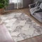 Mynes Home Kurzflor Teppichläufer Grau / 80x150 cm/Moderne Designer Teppiche Halb Kreis Muster mit Flachem Flor/Pflegeleichte Moderne Läufer
