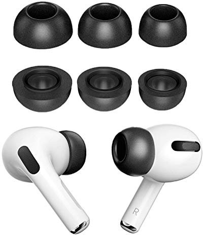 Memory-Schaumstoff-Ohrstöpsel für AirPods Pro Ohrstöpsel, reduzieren Lärm, In-Ear-Ohrstöpsel, Zubehör für Airpods Pro 2/Airpods Pro, passen in die Ladehülle (S/M/L, Schwarz)