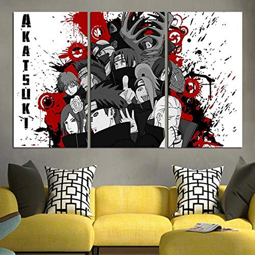 104Tdfc Bilder 3 Teilig Leinwand Wanddeko Geschenk 50X70Cm Rahmen Leinwanddrucke Narut Shippuden Akatsuki Moderne Wandbilder XXL Wohnzimmer Wohnkultur Geschenk