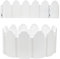 Taylor & Brown 4 Pack White Interlocking Garden Edging Picket Effect Plastic Lawn Plant Border Push In Securing Pegs - Ideal for Borders Flowerbeds Paths and Lawns - Covers a 2.35m long edging