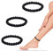 IOPYKKOA 3 Stück Anti-Schwellung Schwarzer Obsidian Schlankheits-Fußkettchen, Lymphdrainage Natürliche Magnetfeldtherapie Obsidian-Perlen-Armband-Fußkettchen, Anti-Krampfadern-Fußkettchen