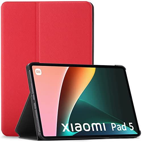 Forefront Cases Cover for Xiaomi Pad 5 / Pad 5 Pro - Protective Xiaomi Pad 5 Case Stand - Red - Slim & Light, Smart Auto Sleep-Wake, Xiaomi Pad 5 11 / Xiaomi Pad 5 Pro 11 Tablet Case, Cover