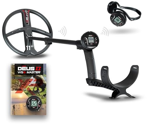 XP Metal Detectors Deus II WS6 Master DEUS2-28FMFWS6E Casque sans fil WS6 Master résistant aux intempéries et multi-fréquences Idéal pour la chasse au trésor et aux reliques 28 cm