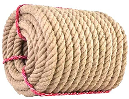 Corde de chanvre 14 mm d'épaisseur Corde de jute Corde de chanvre Artisanat de ficelle de jute épaisse décorations pour la maison Jardinage Groupage Chat Scratch Post 20-100 m Corde de jute