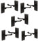 HANDLESTORE Victorian Scroll Matt Black Door Handles - Latch, Lock or Bathroom (Latch Set 5 Pack)