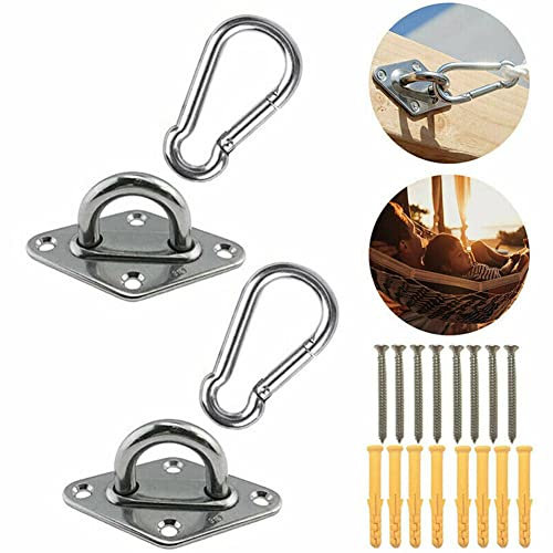 ZYWUOY Robuste Schaukelaufhänger, Edelstahl-Haken zum Aufhängen, Schaukelstuhlhalterung, Hardware-Werkzeug für Garten, Sonnenschutz, Segel, Befestigungszubehör