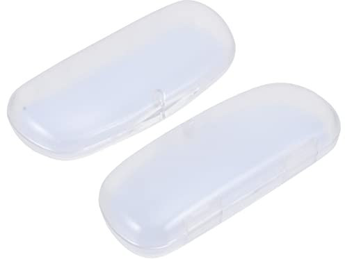Healifty Hartes Brillenetui, Transparent, Klassisch, 2x Brillenboxen, PVC, Magnetisch, Damen und Herren