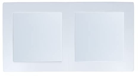 LINA zwei Lichtschalter Ein/Aus Wippschalter VDE für Unterputz mit Doppelrahmen Kunststoffrahmen in weiß H1-C110M-C110M-C002 Komplettset Wandlichtschalter Doppelrahmen UP Kippschalter VDE-zertifiziert