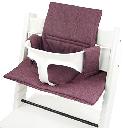 Sitzkissen Ersatzbezug Bezug Kissen-Set Sitzverkleinerer kompatibel mit Stokke Tripp Trapp für Hochstuhl-Kinderstuhl Mod. 2 (org. bordeaux)