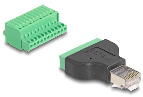 DELOCK Adapter RJ50 Stecker auf Klemmenblock mit Druckknopf Marke