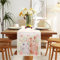Tischläufer Modern Süßer Hase Tischläufer Ostern Kariertes Druckmuster Frühling Küche Esstisch Dekoration Blume Grünes Blatt Festliche Tischmatten Läufer Set Für Esstisch Party Hochzeit Ostern