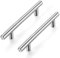 Ravinte 10 Pack Kitchen Cupboard Handles Brushed Nickel Wardrobe Handles 96mm Hole Center T Bar Cupboard Handles Bathroom Handle Furniture Drawer Pulls, (UKT96LS10)