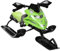 MUWO Snowracer Lenkschlitten mit Zugseilautomatik und Handbremse für Kinder und Jugendliche, Ski-Bob zum Pistenfahren, Rennrodeln (grün)