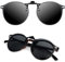 CREYESTAL Polarisiert Sonnenbrillen Aufsatz Brille, Sonnenbrille Clip, Anhebbar und Ultraleicht, Herren, Damen 100% UV400