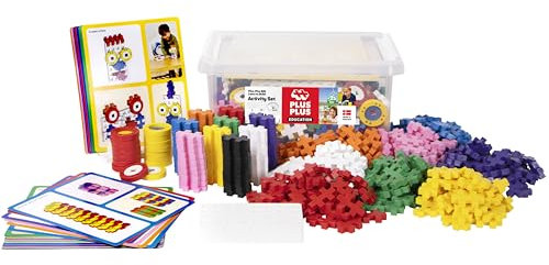 PLUS PLUS - Lernen, große Aktivitätswanne zu bauen, 410 Teile – ineinandergreifendes Baustielspielzeug, große Puzzleblöcke für Kleinkinder und Vorschule