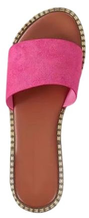 Damen-Strandsandalen, hohle lässige Hausschuhe, flache Schuhe, Retro-Sandalen Sommerkind Schuhe Damen Boots (Hot Pink, 36)