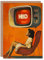 Artery8 Retro Zukunft Tv Dame Wohnzimmer Hbd Frau Geburtstagskarte