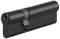 FTH - Cylindre de serrure double entrée 5G, 30x65mm, cylindre et clés en laiton, finition du cylindre en noir mat, protection contre l'arrachement, 3 clés crantées