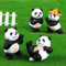 KARLOR Mini Panda Figuren, 4 PCS Pandas Set Klein Panda Deko Figur Panda Gartendeko Tischdeko Cartoon Pandas Statuen Miniatur Tierornamente Panda Zimmer deko Mikro-Landschaftsdekoration Bürodeko