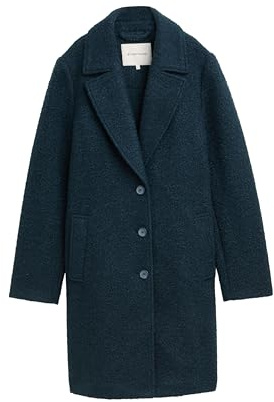 TOM TAILOR Damen 1047055 Bouclé Mantel mit Reverskragen