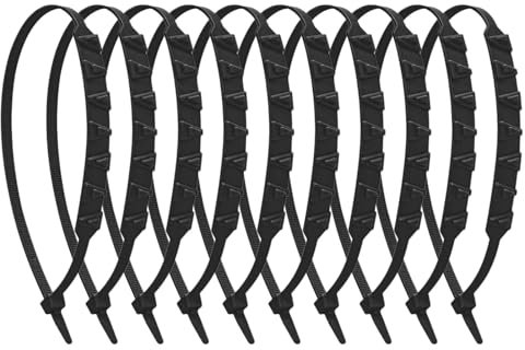 Schneeketten | 10 Stück Winter Schnee Reifen Kabelbinder | Motorräder Reifen Kette Skid | Verstellbares Rutschfeste Ketten | Wiederverwendbare für Motorräder/Fahrrad/Roller