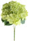 13 flores de hortensias de seda grandes con tallos largos, flores artificiales, ramo de hortensias realistas para bodas y decoración del hogar, plástico (verde, talla única)