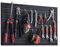 VEVOR Panneau à Lattes Mural Garage, 1225 x 645 mm, Panneau Rangement Outils en PVC avec Conception Modulaire, Porte-outils Muraux pour Affichage, Organisation, Stockage, Atelier, Artisanal, Noir