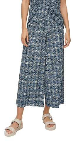 s.Oliver Plissierte Wide-Leg-Hose mit Elastikbund