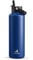 710 ml/24 oz Water Bottle Insulated for Office: BPA-Free, Leakproof Lid with Straw, Lightweight, Flex Cap, Stainless Steel Flask for Trekking, Men, Commute, Worker, Walking, Cycling (Deepsea Blue)
