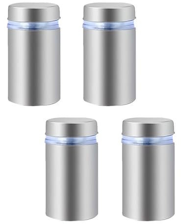 LEEQ Abstandshalter Wand, 4pcs Abstandhalter Edelstahl, Wandabstandshalter, Distanzhülsen Edelstahl, Schilderhalter, Wandabstandshalter für Displays Aufhängen Glas Spiegel Acryl, Silber, 12x20mm