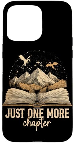 Just One More Chapter Book Dragon Romantasy Reader Bookish Case for iPhone 15 Pro Max