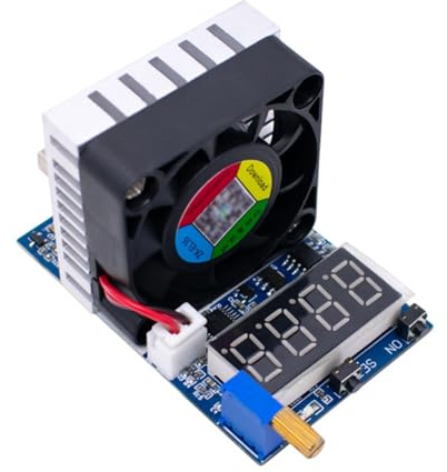 Flaroey Carico Elettronico USB da 35 W con Display Digitale USB, Amperometro per Adattatore Caricabatteria con Rilevamento 'Invecchiamento Della Batteria DC3,5-28 V