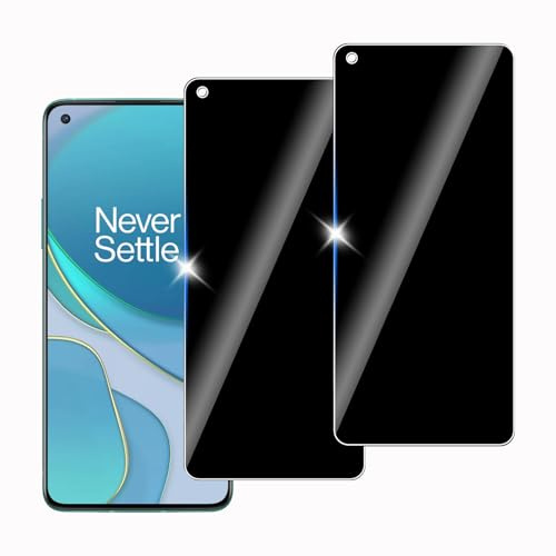 KELINAN 2 Stück Sichtschutz Displayschutz für Oneplus 8T, Anti-Spy Panzer Schutz Glas Folie,9H Härte,Ultrabeständig,Anti-Kratzer,Blickschutzfolie,Sichtschutzfolie Blasenfrei