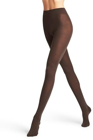FALKE Softmerino W Ti lana algodón lisas 1 pieza, Pantimedias Mujer, Marrón Dark Brown 5239, 36-38