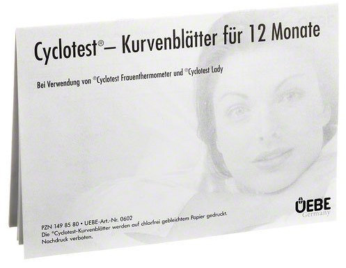CYCLOTEST Kurvenblätter für Fruchtbarkeitsprofil 1 P