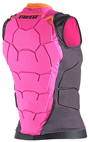 Dainese Damen Skiprotektor Protektorweste Waistcoat Soft Flex, Sky-Blue/Black/Fuchsia-Purple, XL